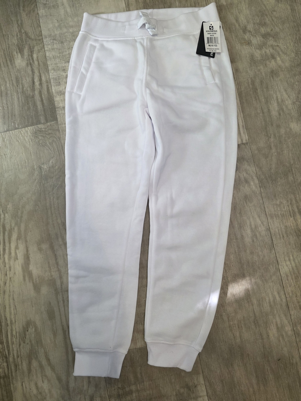 South Pole White Boy’s Fleece Jogger Pants